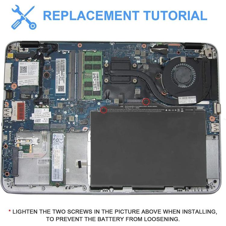 SN03XL 11.4V 44Wh SN03XL ST03XL Battery for HP EliteBook 820 G3 G4 725 G3 G4 HSTNN-DB6V - Dell Spare Parts by buy2fix | Online Shopping UK | buy2fix