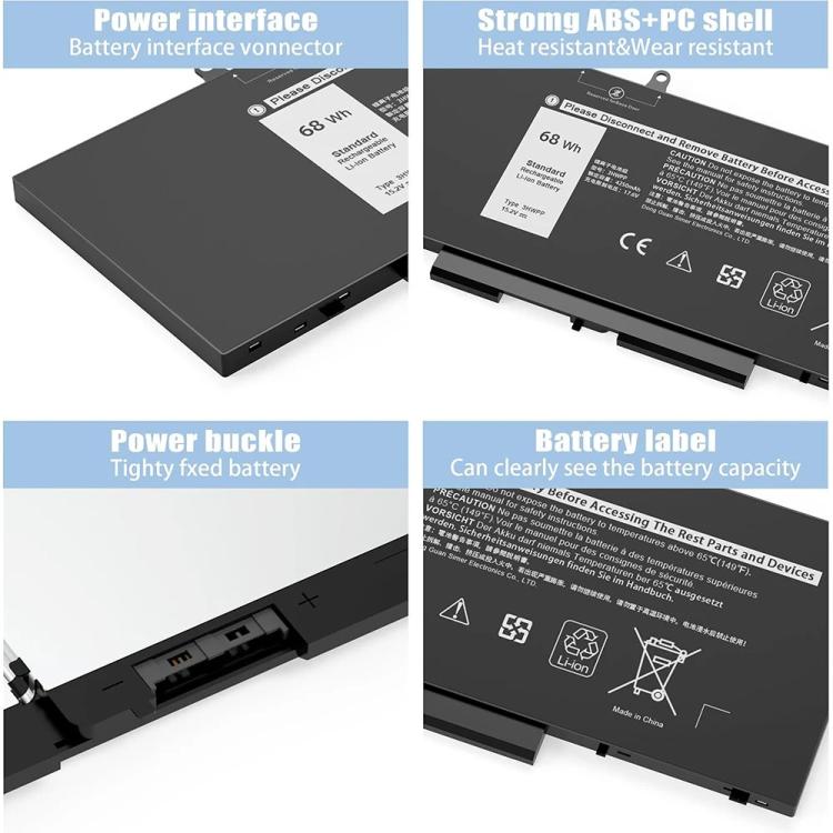 3HWPP 15.2V 68Wh Laptop Battery for Dell Latitude 5401 5410 5411 5501 5510 5511 Precision 3541 3551 - Dell Spare Parts by buy2fix | Online Shopping UK | buy2fix
