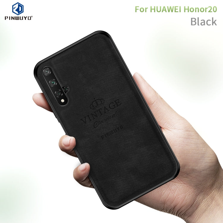 PINWUYO Shockproof Waterproof Full Coverage PC + TPU + Skin Protective Case for Huawei Honor 20(Black) - Honor Cases by PINWUYO | Online Shopping UK | buy2fix