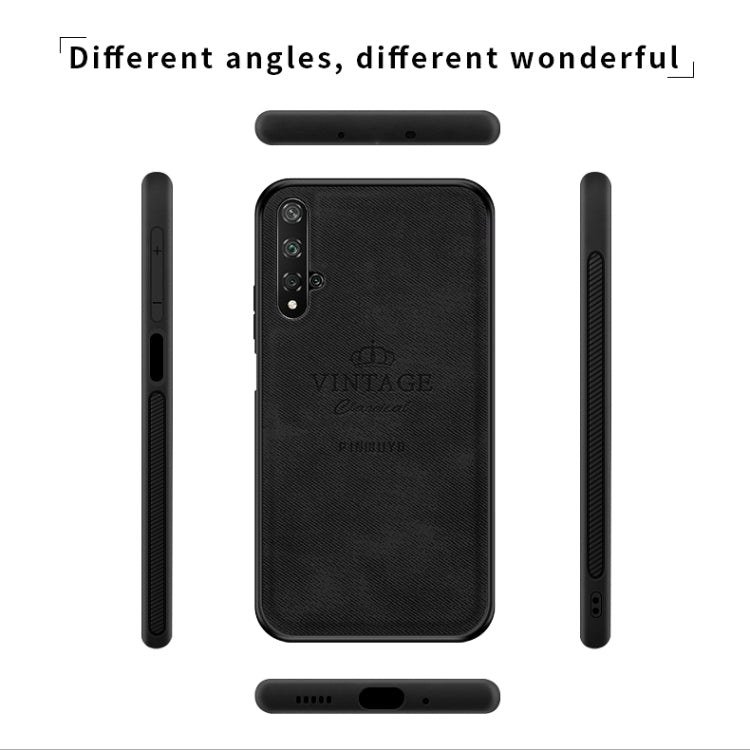 PINWUYO Shockproof Waterproof Full Coverage PC + TPU + Skin Protective Case for Huawei Honor 20(Black) - Honor Cases by PINWUYO | Online Shopping UK | buy2fix