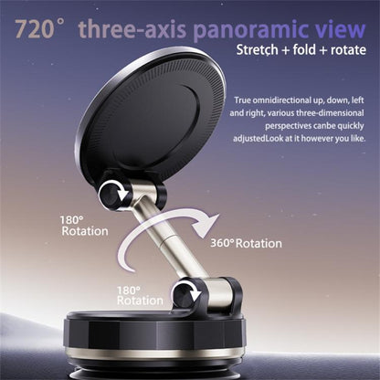 SD17 Rhinestone Epoxy Design Starry Sky Pattern Folding Car Phone Navigation Vacuum Suction Holder(Black) - Universal Car Holders by buy2fix | Online Shopping UK | buy2fix