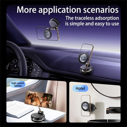 SD17 Rhinestone Epoxy Design Starry Sky Pattern Folding Car Phone Navigation Vacuum Suction Holder(Purple) - Universal Car Holders by buy2fix | Online Shopping UK | buy2fix