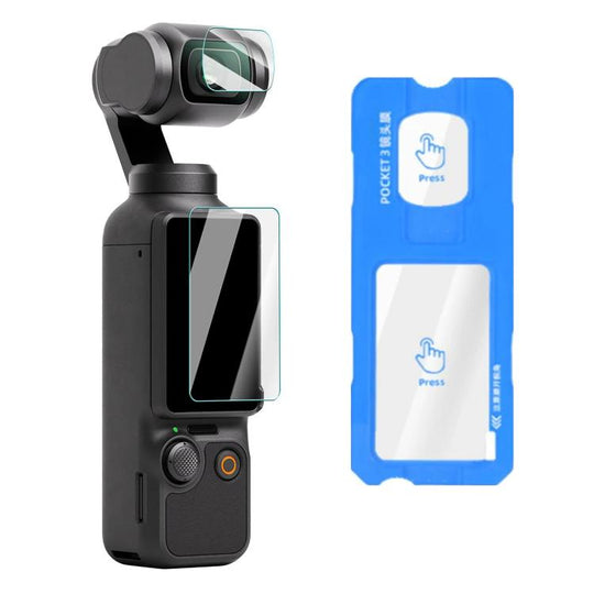 For DJI Pocket 3 Easy Install HD AR Hardness Tempered Glass Lens Film Screen Protector