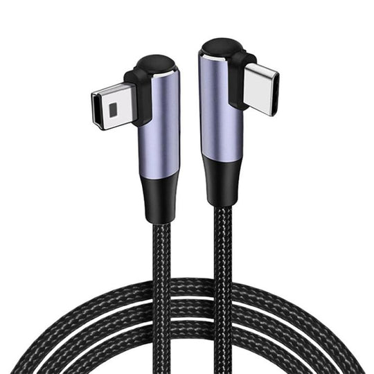 ENKAY 90 Degree USB C / Type-C to Mini USB 2.0 Charging Cord Data Cable For Digital Cameras / MP3 Players, Length 1m