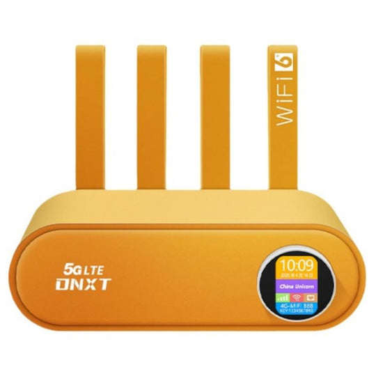WR860-E With SIM Card Slot Wireless Repeater 4 Antennas 4 Ethernet Ports 4G LTE WiFi 6 Router, Color:Orange(US Plug)