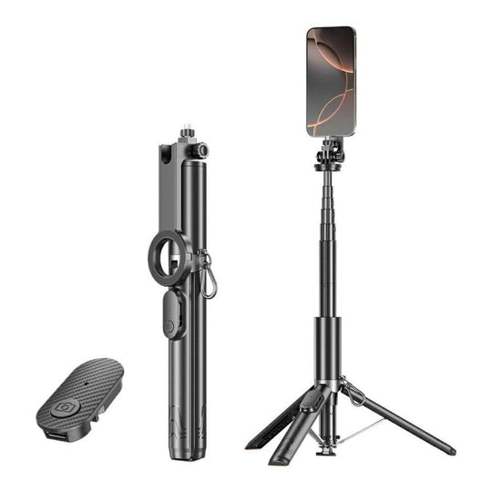 P24MF For Smartphones Magnetic Selfie Stick Phone Holder Portable Magnetic Tripod