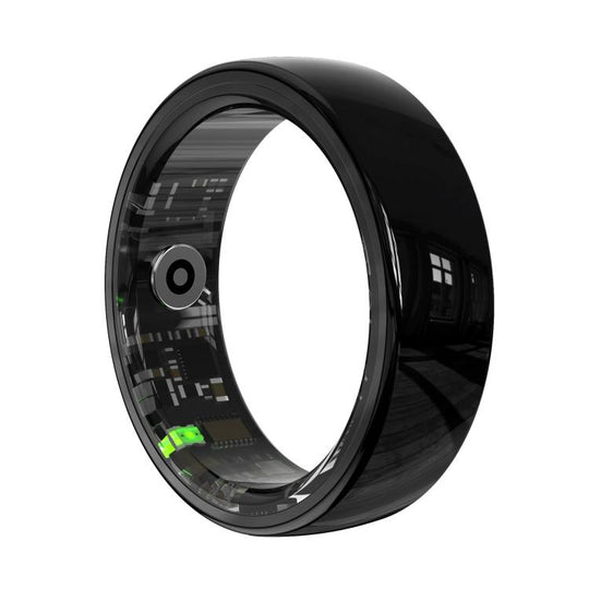 R12 SIZE 9 Smart Ring, Support Heart Rate / Blood Oxygen / Sleep Monitoring / Female Health(Black)