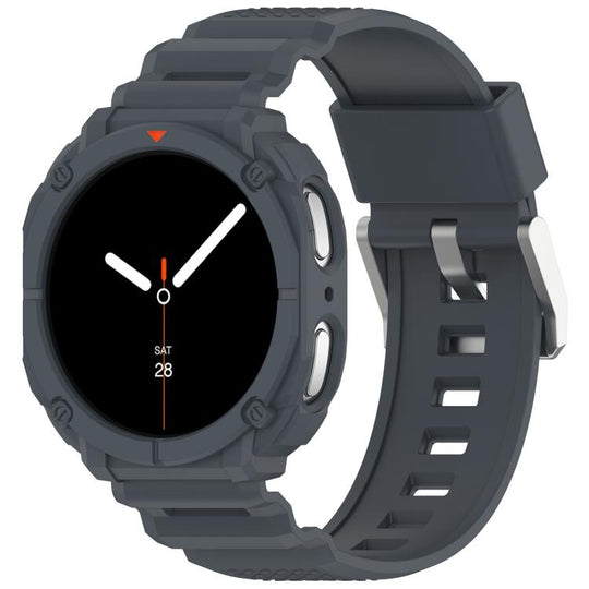 For Galaxy Watch9 / 8 40mm Solid Color Watch Shell Integrated TPU Watch Band(Platinum Grey)