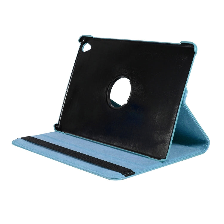 ENKAY 360 Degree Rotation Lichi Texture Leather Case with Holder for HUAWEI MediaPad M6 10.8 2019(Light Blue) - Huawei by ENKAY | Online Shopping UK | buy2fix