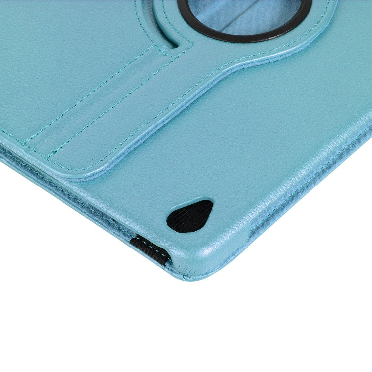 ENKAY 360 Degree Rotation Lichi Texture Leather Case with Holder for HUAWEI MediaPad M6 10.8 2019(Light Blue) - Huawei by ENKAY | Online Shopping UK | buy2fix