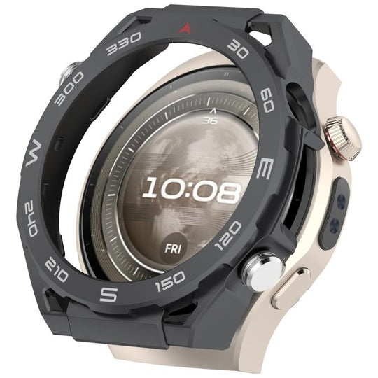 For Huawei Watch 5 46mm Change to Watch Ultimate Design PC Hollow Watch Protective Cover(Black)