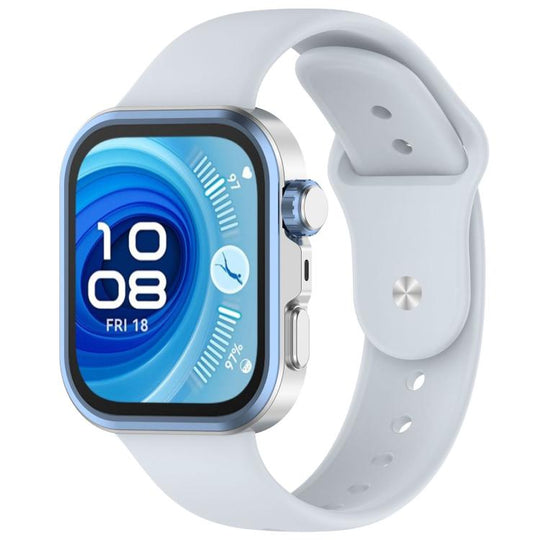 For Huawei Watch Fit4 / Fit4 Pro / Fit3 Reverse Buckle Silicone Watch Band(Light Grey)