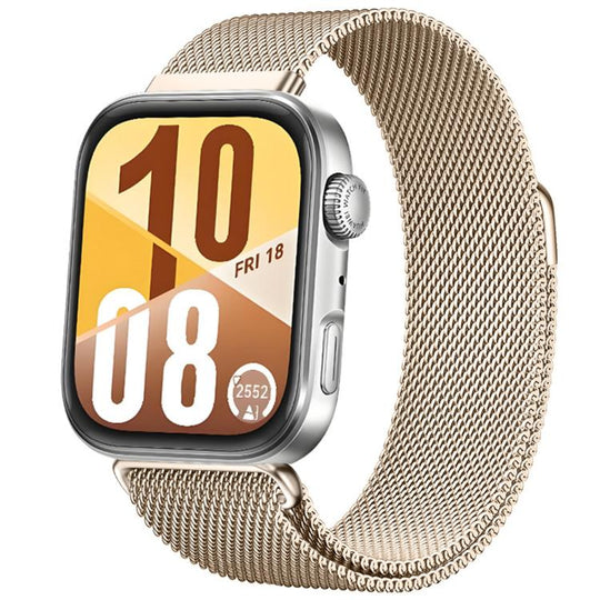 For Huawei Watch Fit 5 / Fit 5 Pro / Fit 4 Milanese Magnetic Stainless Steel Watch Band(Light Gold)