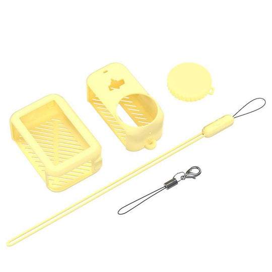 For DJI Osmo Nano Transmission Module & Lens & Body 3 in 1 Silicone Shockproof Protective Cover with Lanyard(Yellow)
