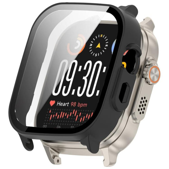 For Realme Watch 5 Tempered Glass Film Integrated PC Watch Protective Case(Black)