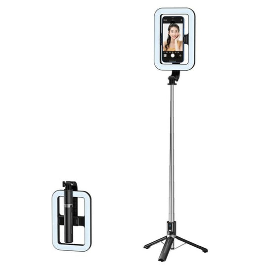 P99X For Live Streaming / Photography Tripod Ring Light 360-Degree Rotating 8 inch Square Lamp