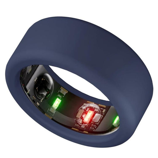 For Oura Ring Gen3 / Samsung Galaxy Ring Silicone Ring Cover, Size:M 11-13(Midnight Blue)