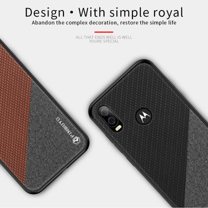 PINWUYO Hong Series Anti-fall TPU+ Chemical Fiber Cloth Protective Cover for Moto P40/One Vision(Red) - Motorola Cases by PINWUYO | Online Shopping UK | buy2fix