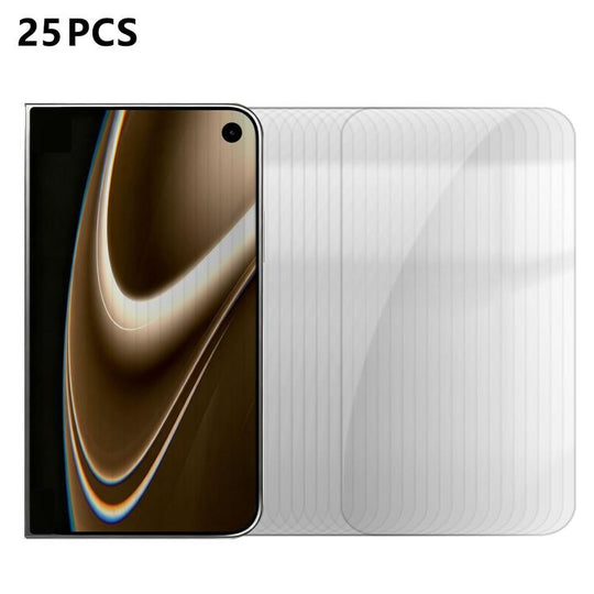 For iPhone Duo Outer Screen 25pcs High-Aluminum Semi-Screen Anti-Fingerprint HD Tempered Glass Film