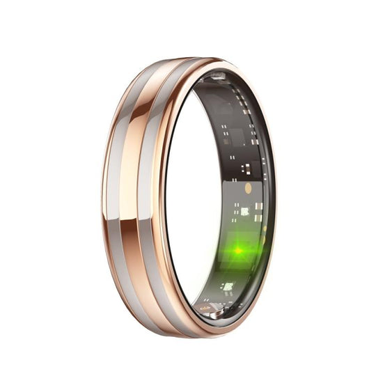 HR02 SIZE 8 Smart Ring, Supports Health Monitoring / Female Menstrual Cycle / Gesture Control(Gold)