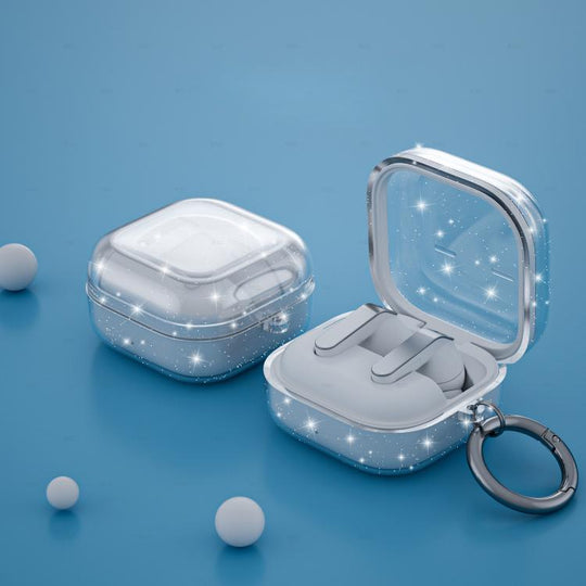 For Samsung Galaxy Buds4 pro Transparent Bluetooth Earphone Case(Glitter Transparent)