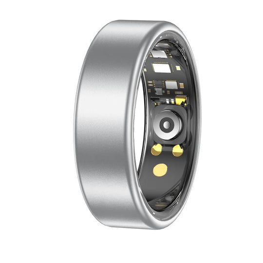 R88 Smart Ring Fitness Tracker, Supports Health Monitoring / Camera Control, Ring Size:Size 10(Silver)