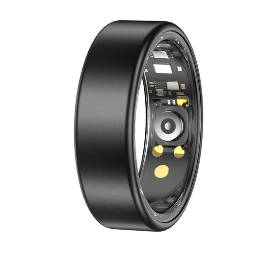 R88 Smart Ring Fitness Tracker, Supports Health Monitoring / Camera Control, Ring Size:Size 13(Black)