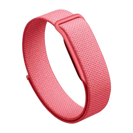 For Google Fitbit Air Nylon Loop Hook and Loop Fastener Watch Band(Berry)