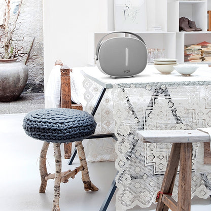 W-KING T8 HIFI Speaker 30W High Power Portable Bluetooth Speaker Wireless with FM Radio for Mobile Bluetooth Speaker(Silver grey) - Desktop Speaker by W-KING | Online Shopping UK | buy2fix