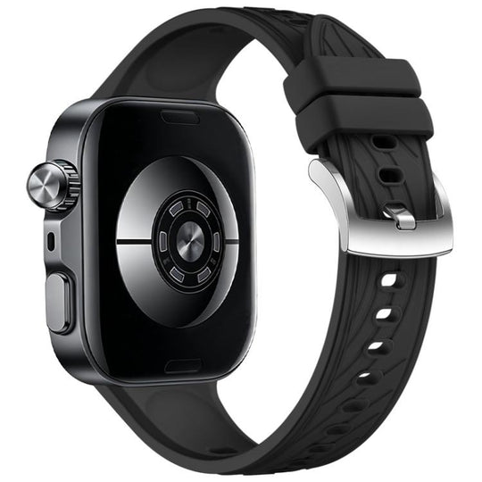 For Huawei Watch Fit 5 / Fit 5 Pro / Fit 4 Leaf Vein Texture Solid Color Silicone Watch Band(Black)
