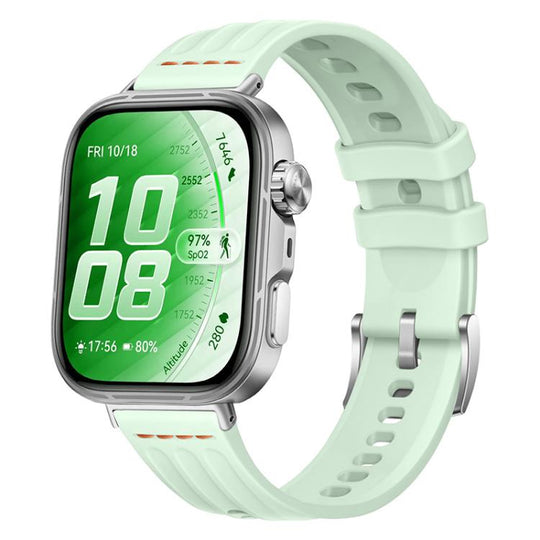 For Huawei Watch Fit 5 / Fit 5 Pro / Fit 4 One Line Triple Loop Design Solid Color Silicone Watch Band(Light Mint)