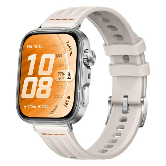 For Huawei Watch Fit 5 / Fit 5 Pro / Fit 4 One Line Triple Loop Design Solid Color Silicone Watch Band(Starlight)