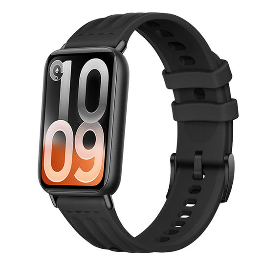 For Xiaomi Band 10 Pro / Redmi Watch 6 / 5 One Line Triple Loop Design Solid Color Silicone Watch Band(Black)