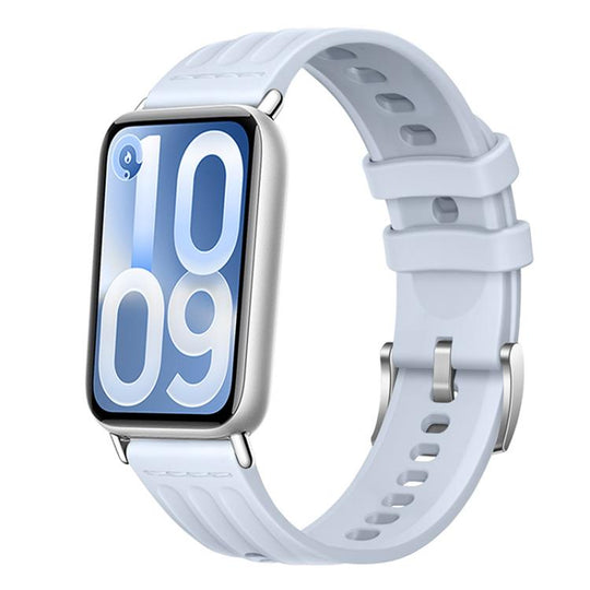 For Xiaomi Band 10 Pro / Redmi Watch 6 / 5 One Line Triple Loop Design Solid Color Silicone Watch Band(Ice Crystal Blue)