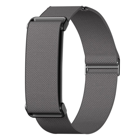 For Google Fitbit Air Metal Frame Eight-Shaped Buckle Nylon Elastic Watch Band(Dark Gray)