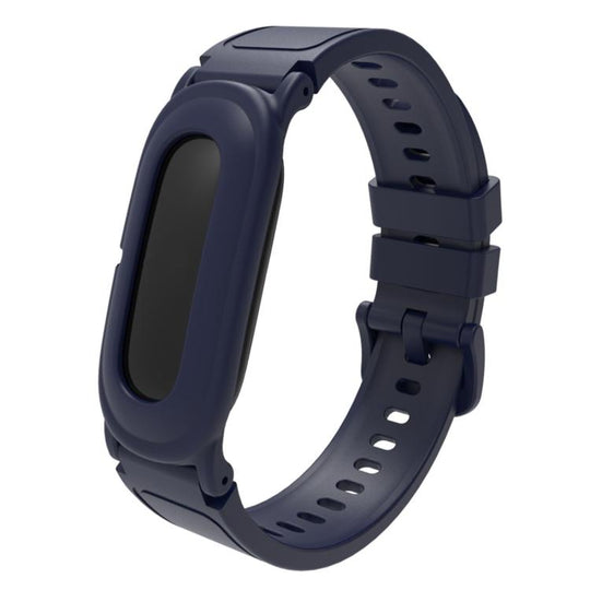 For Google Fitbit Air Solid Color Integrated Soft TPU Watch Band(Midnight Blue)