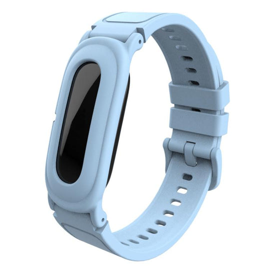 For Google Fitbit Air Solid Color Integrated Soft TPU Watch Band(Blue)