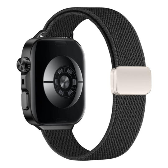 For Huawei Watch Fit5 / Fit5 Pro / Fit4 Slim Magnetic Buckle Elastic Nylon Watch Band(Black)