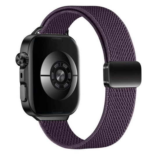 For Huawei Watch Fit5 / Fit5 Pro / Fit4 Slim Magnetic Buckle Elastic Nylon Watch Band(Magenta Color)