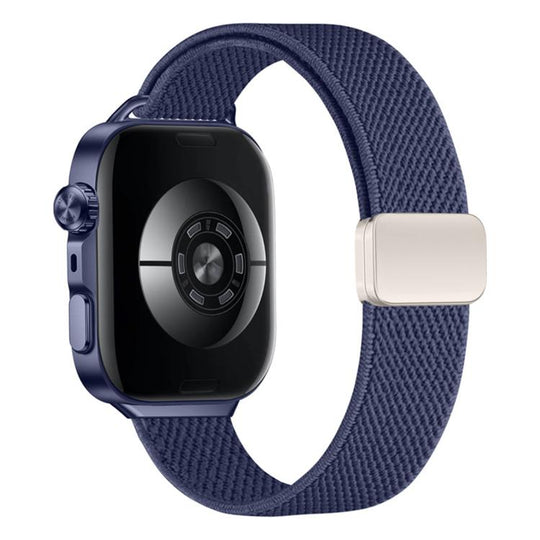 For Huawei Watch Fit5 / Fit5 Pro / Fit4 Slim Magnetic Buckle Elastic Nylon Watch Band(Cadet Blue)