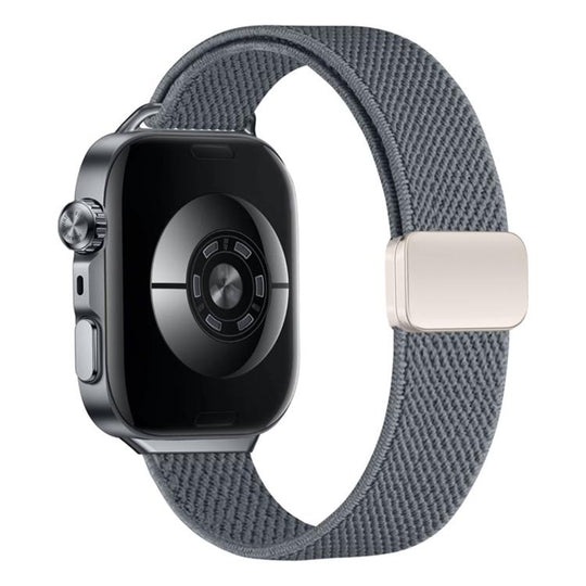 For Huawei Watch Fit5 / Fit5 Pro / Fit4 Slim Magnetic Buckle Elastic Nylon Watch Band(Dark Gray)