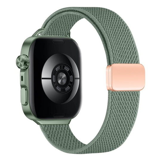 For Huawei Watch Fit5 / Fit5 Pro / Fit4 Slim Magnetic Buckle Elastic Nylon Watch Band(Green)