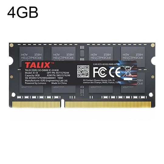 TALIX X1-B PC3-12800 SO-DIMM 204 Pin 1.5V Memory Module 1600MHz DDR3 Laptop RAM, Capacity:4GB
