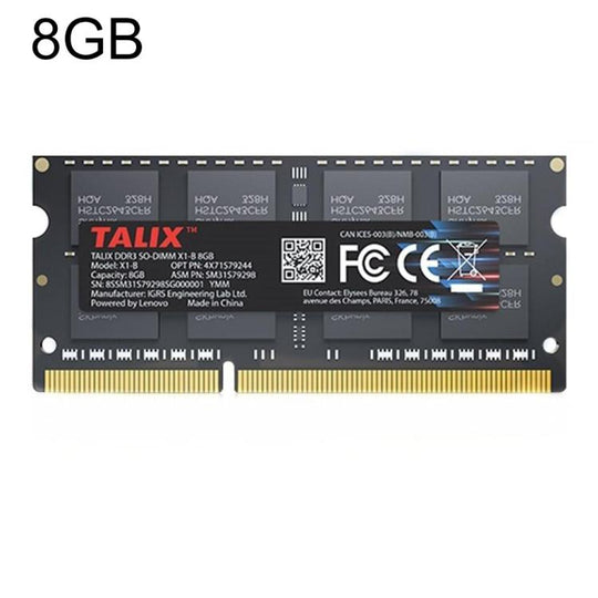 TALIX X1-B PC3-12800 SO-DIMM 204 Pin 1.5V Memory Module 1600MHz DDR3 Laptop RAM, Capacity:8GB