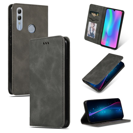Retro Skin Feel Business Magnetic Horizontal Flip Leather Case for Huawei Honor 10 Lite / Honor 20 Lite / Honor 10i / Honor 20i(Dark Gray) by buy2fix