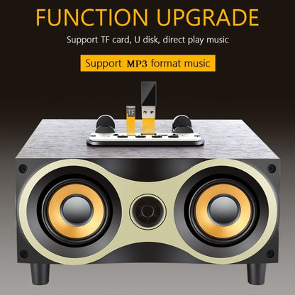 X6 Portable Wooden Wireless Speaker Subwoofer Stereo Radio FM Desktop Bluetooth Speakers - Desktop Speaker by buy2fix | Online Shopping UK | buy2fix