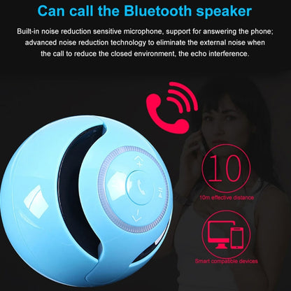 A18 Ball Bluetooth Speaker with LED Light Portable Wireless Mini Speaker Mobile Music MP3 Subwoofer Support TF (White) - Desktop Speaker by buy2fix | Online Shopping UK | buy2fix