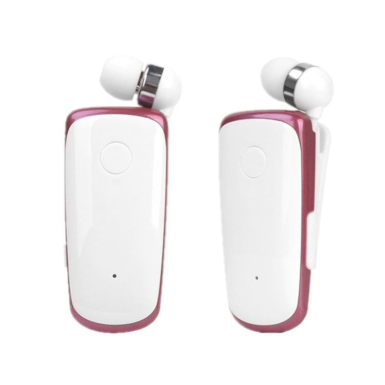 K39 Wireless Bluetooth Headset CSR DSP chip In-Ear Vibrating Alert Wear Clip Hands Free Earphone (Rose Red) - Bluetooth Earphone by buy2fix | Online Shopping UK | buy2fix