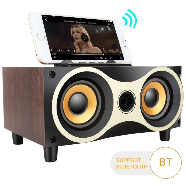 X6 Portable Wooden Wireless Speaker Subwoofer Stereo Bluetooth Speakers Radio FM Desktop - Desktop Speaker by buy2fix | Online Shopping UK | buy2fix