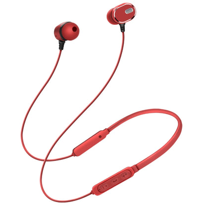 DM-22 Magnetic Bluetooth Earphone DM-22 Neckband Sport headset with Mic Wireless Handsfree Earphoness(Red) - Neck-mounted Earphone by buy2fix | Online Shopping UK | buy2fix